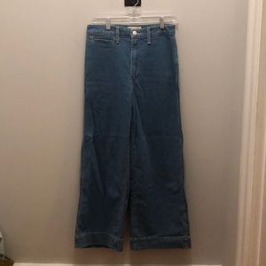 Madewell size 27 Emmett Wide-Leg Crop Jeans
